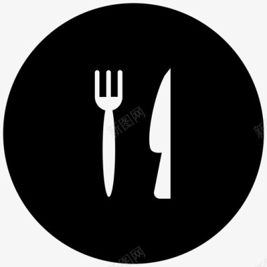 叉子和刀刀叉餐厅图标图标