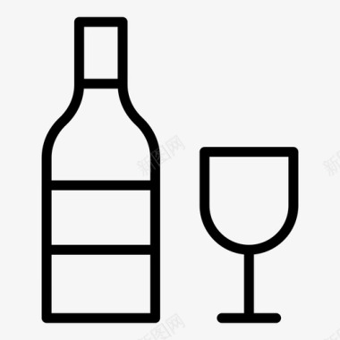 酒瓶酒瓶子饮料图标图标