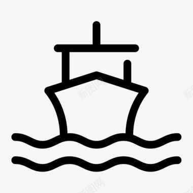 货船船货船帆船图标图标