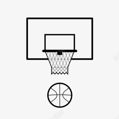 竹编篮筐篮球篮板篮筐图标图标