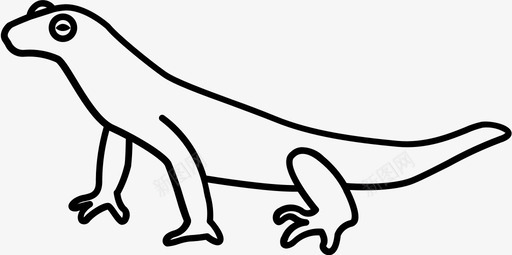 爬行动物蝾螈壁虎蜥蜴图标图标