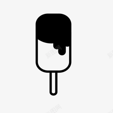 冰棒巧克力酱冰淇淋棒图标图标