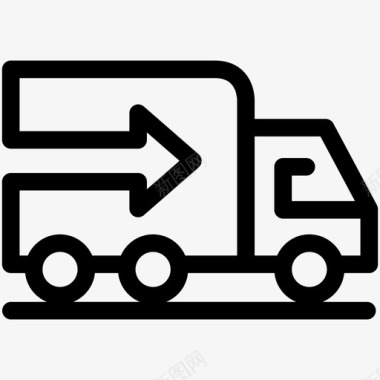 概述卡车送货出口图标图标