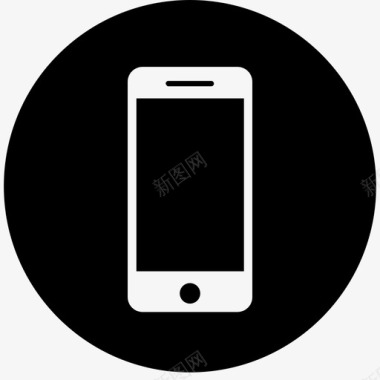 智能手机手机圆形图标图标