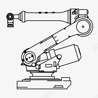 日本生产机械臂未来工业图标图标