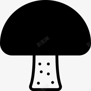 森林蘑菇烹饪食物图标图标