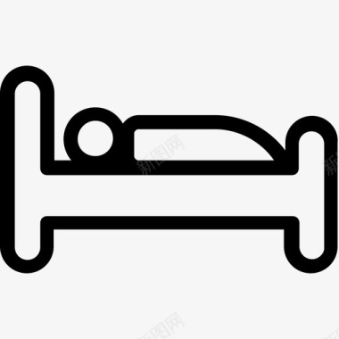 床床放松休息图标图标