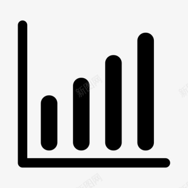 大数据标准垂直条形图列数据图标图标