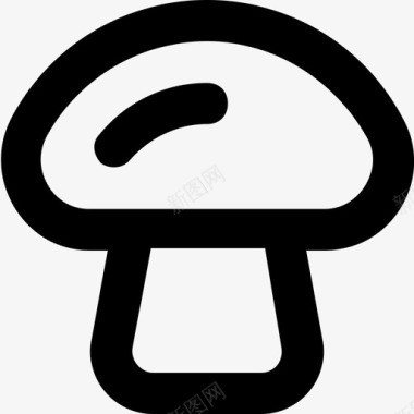 蘑菇食物真菌图标图标