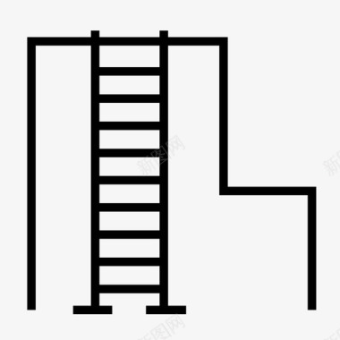 楼梯建筑攀岩者梯子图标图标