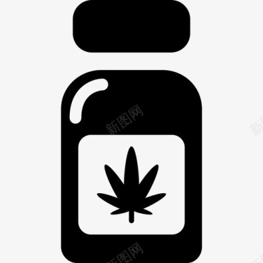 大麻瓶图标图标