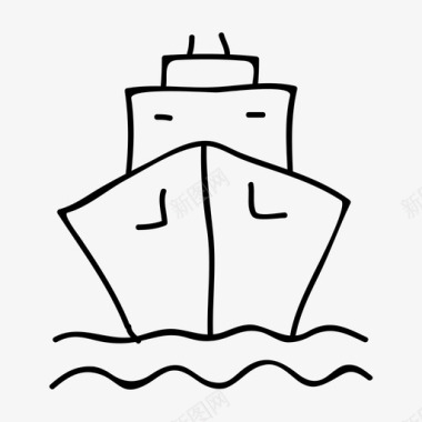 海运邮轮班轮图标图标