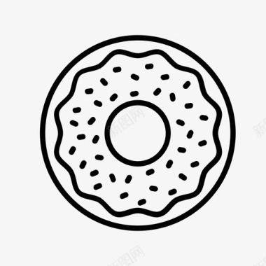 甜甜圈生日狂欢节图标图标