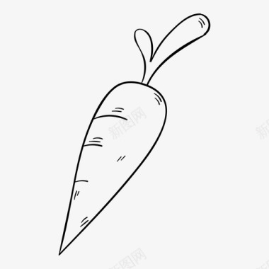 胡萝卜蔬菜图标图标