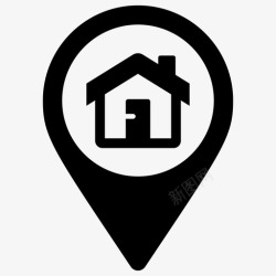 房地产地址设计位置地址家图标高清图片