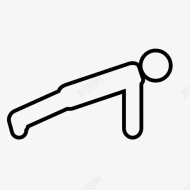 矢量俯卧撑俯卧撑锻炼健身图标图标