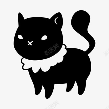 黑猫可爱万圣节图标图标