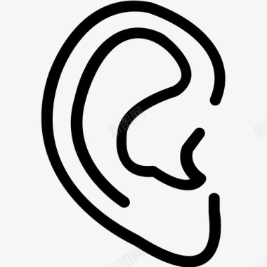 耳朵身体部位听觉图标图标