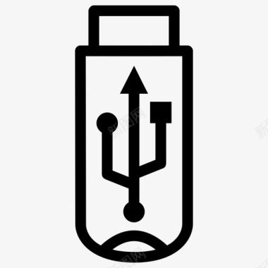 USB端口usb驱动器usb徽标图标图标