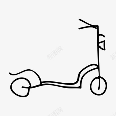 幼儿背景滑板车自行车幼儿图标图标