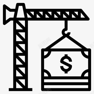 建设预算房地产投资图标图标