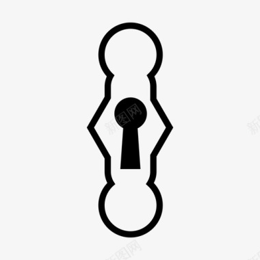 复古锁钥匙锁图标图标