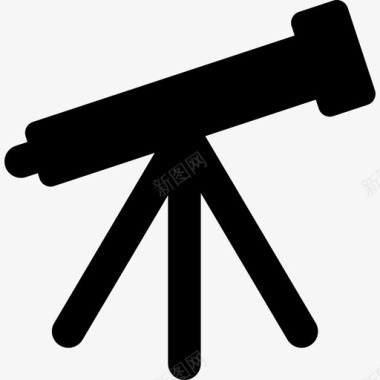望远镜技术科学和医学图标图标