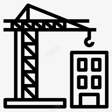 电梯标志建筑起重机电梯图标图标