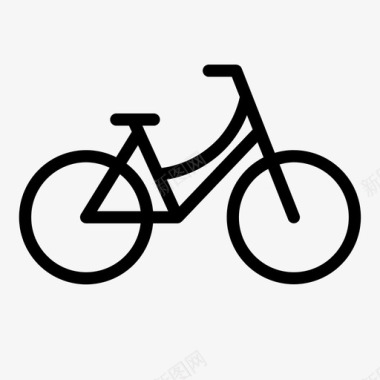 普通阿姆斯特丹自行车自行车骑行图标图标