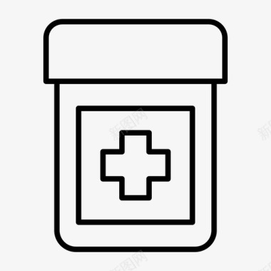 药瓶胶囊健康图标图标