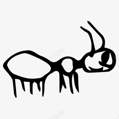 蚂蚁昆虫孩子图标图标