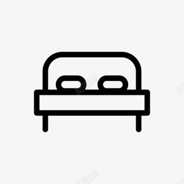 大号床卧室床垫图标图标