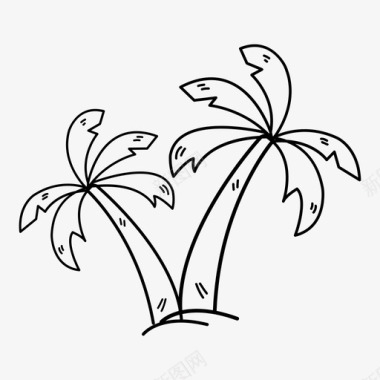 棕榈树图标图标