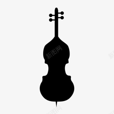 低音乐器管弦乐队图标图标