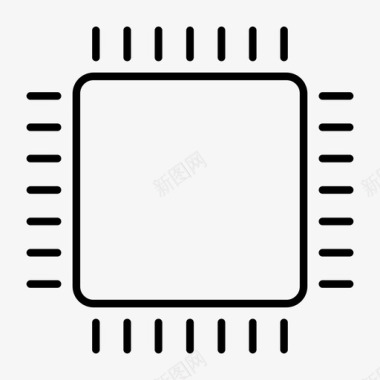 微芯片cpu处理器图标图标