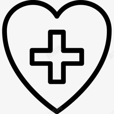 医疗保健援助心脏图标图标