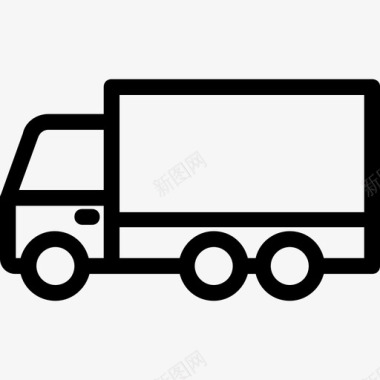 汽车图标货车送货车物流配送图标图标