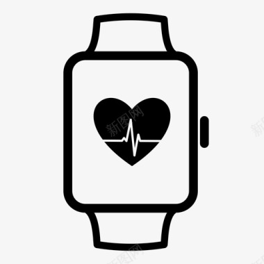 智能手表健康心率图标图标