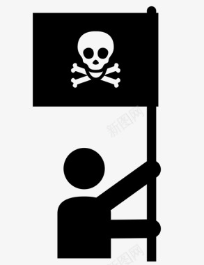 海盗旗旗帜标志图标图标