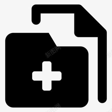 健康记录医疗档案医疗文件夹图标图标