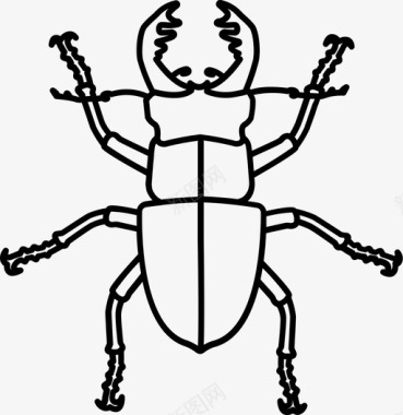 鹿甲虫虫斗图标图标