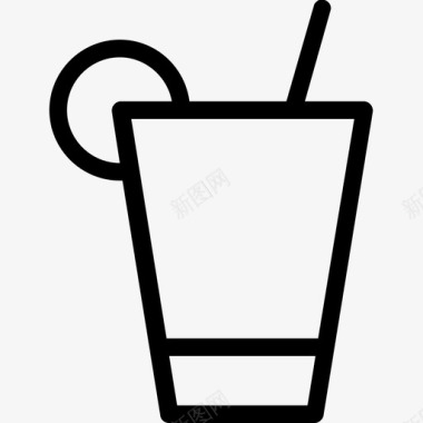 柠檬水鸡尾酒饮料图标图标