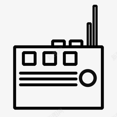 造型工具收音机设备硬件图标图标
