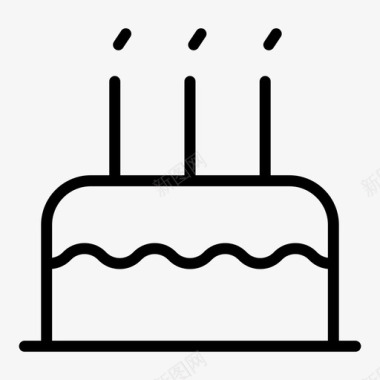 蛋糕面包店生日图标图标