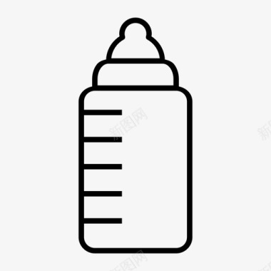 幼儿背景婴儿奶瓶电子商务奶瓶图标图标