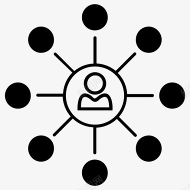 社区团体网络图标图标