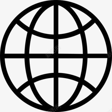 地球网格互联网图标图标