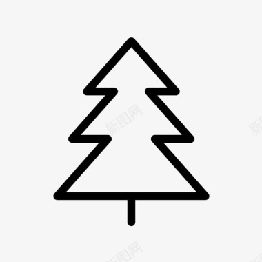 圣诞树针叶树常绿图标图标