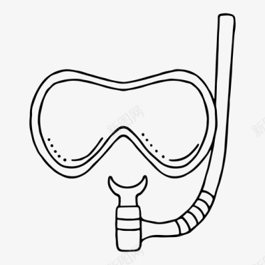 潜水面罩潜水装备图标图标
