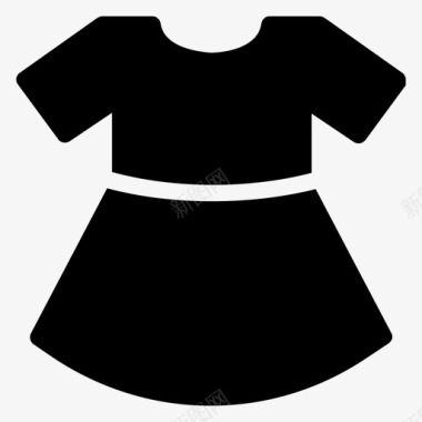 女性服装婴儿连衣裙儿童服装图标图标
